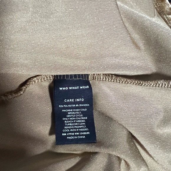 Who What Wear Gold Puff renaissance festival  tiered Sleeve Midi Sundress XS - Picture 2 of 10